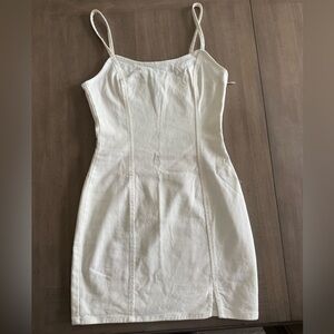 H&M White Sheath Mini Dress Spaghetti Strap